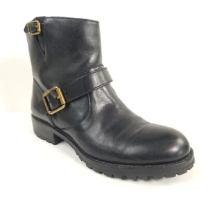 Marc By Marc Jacobs Women's Ankle Boots Black Leather Moto Biker US-7 EU-37 - Picture 1 of 14