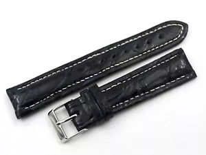 Cinturino Pelle Coccodrillo Blu Lucido Orologi Fatto a Mano Artigianale 12x8cm - Imagen 1 de 3