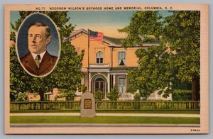 WOODROW WILSON'S BOYHOOD HOME AND MEMORIAL, Columbia, SC. Postcard TSPS-7 - Picture 1 of 2