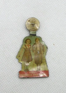 Vintage March of Dimes Lapel Clip Pin Tab "Fight Infantile Paralysis" - Picture 1 of 6