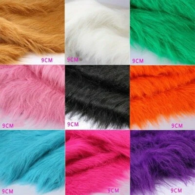Long Haired Faux Fur Fabric Plush Warm Cloth Collar Bags Fluffy Background Cosy - Image 1 of 4