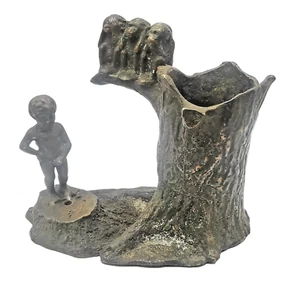 Cenicero MOWGLI de bronce vintage de los años 80 de la URSS hecho a mano arte soviético - Imagen 1 de 6