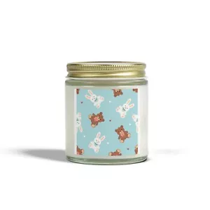 Cute Animal Scented Candle - Bunny & Bear Design, Cozy Home Decor, Gift for - Picture 1 of 25