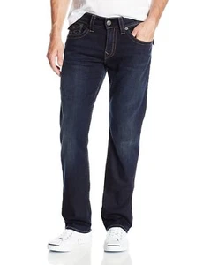 True Religion Jeans Men's Ricky w/flap Stretch Straight Rolling Water M0K859NKU3 - Picture 1 of 2
