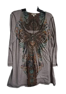 Tunique femme One World Live & Let Live manches 3/4 ? Haut taille L - Photo 1/7