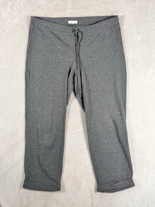 EILEEN FISHER Hose S Stretch Bio Baumwolle Jersey Kordelzug Cropped grau - Bild 1 von 9