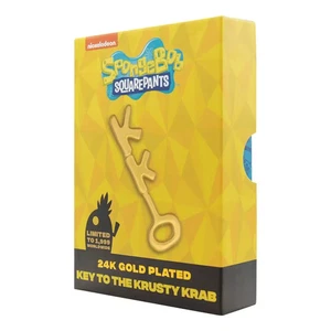 SpongeBob SquarePants 24k Gold Plated Replica Krusty Krab Key - Imagen 1 de 4