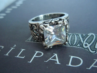 Anillo SILPADA RETIRADO Plata Esterlina 925 Uptown Circonita Cúbica Circonita Talla 9 R0981 Foto 1 de 4