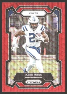 ZACK MOSS 2023 PANINI PRIZM #132 RED WAVE 37/149 INDIANAPOLIS COLTS - Picture 1 of 3