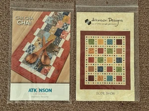 Quilt Patterns - ATKINSON DESIGNS - SLIDE SHOW - CHA CHA CHA! - Lot of 2 - NEW - Picture 1 of 4