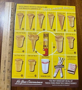 Vintage 1950 Briefpapier Maryland Backgrafik Eistüten Baltimore MD - Bild 1 von 2
