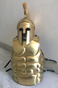 Vintage Ritter, Messing Finish Muskel Rüstung Jacke mit Corianthian Helm Replica - Bild 1 von 4