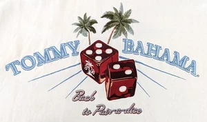 Tommy Bahama camp shirt XXL ivory embroidered herringbone Vegas retro Rat Pack - Picture 1 of 10