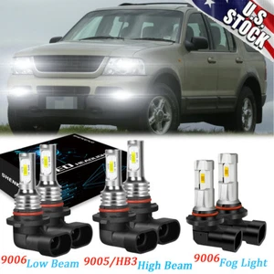 For Ford Explorer 2002 2003 2004 2005 Combo 6x LED Headlight Fog Light Bulbs Kit - Bild 1 von 12
