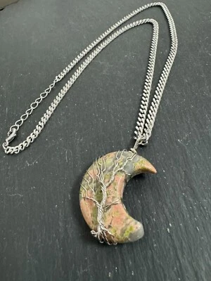 Unakit Anhänger & Kette 60+5 cm "Mondbaum" - Bild 1 von 4