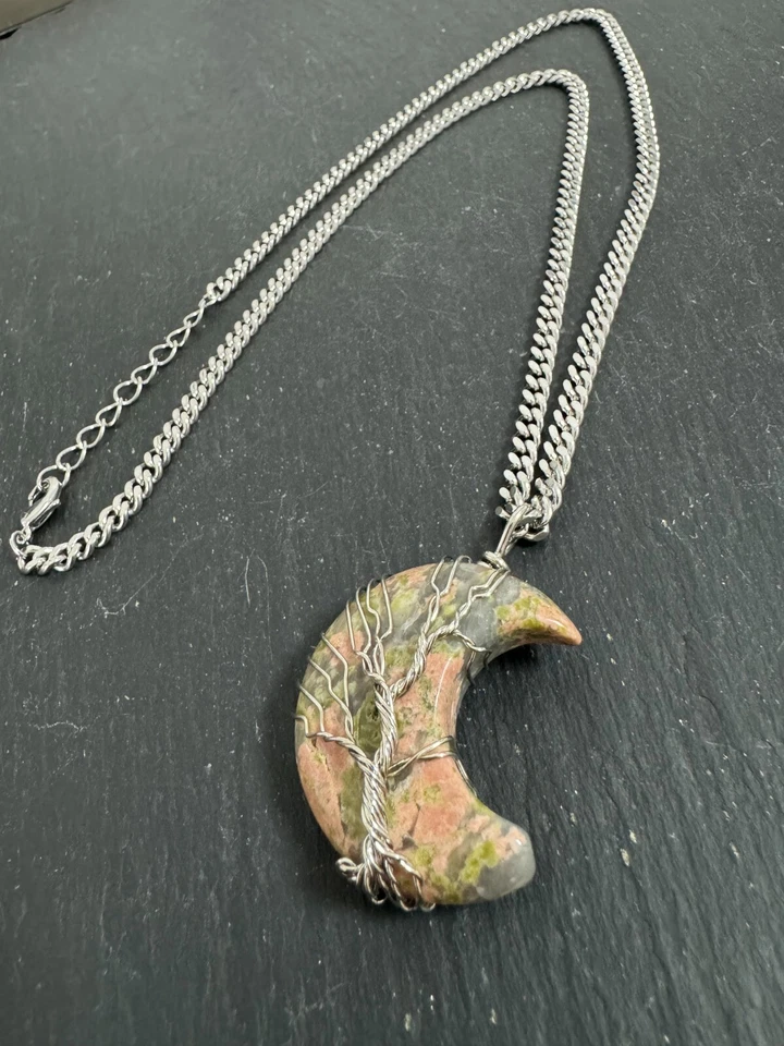 Unakit Anhänger & Kette 60+5 cm "Mondbaum" - Bild 1 von 4