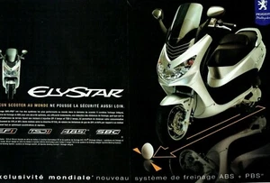Werbung Advertising 1220 2002 Peugeot Motorräder Roller Elystar ABS PBS 2P - Bild 1 von 1