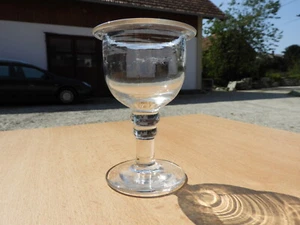 1870 ÖLLAMPE ÖLLICHT ÖLGLAS Abrissglas farblos mundgeblasen Formglas Biedermeier - Picture 1 of 7