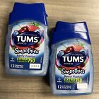 TUMS Antacid Smoothies Extra Strength Berry Chew Tabs 12 Pcs Exp 6/24 Lot Of 2