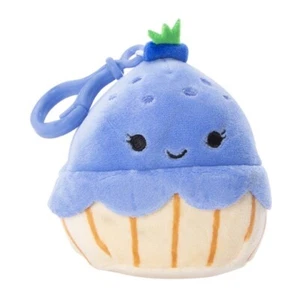 Squishmallows Breakfast Food Jova Blueberry Muffin Mini Clip On Plush - Picture 1 of 4