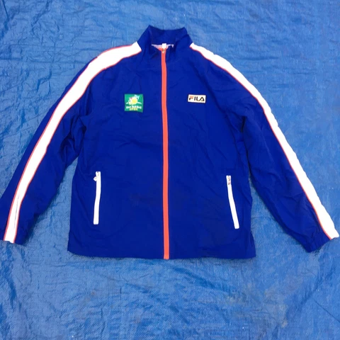 BNP PARIBAS OPEN Fila Windbreaker Jacket  Size L Blue Full Zip Long Sleeve Cover