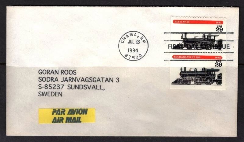 USA trains - railway FDC - Image 1 of 1