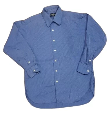 Gitman Bros shirt 15.5 striped oxford longsleeve blue jcrew beams  - Image 1 of 4