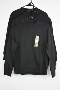 Kid's Boy's Athletic Works 3Pack Core Fleece Tops Black Large(10-12)(Husky) - Picture 1 of 4