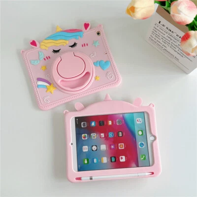 Funda con soporte unicornio dibujos animados para niños para iPad 10/9/8/7/6/5ª generación Air Mini Pro 11 Foto 1 de 4
