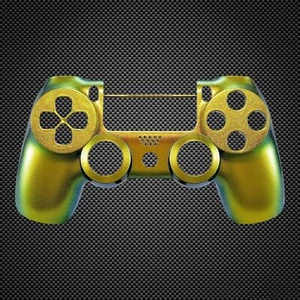 Carcasa frontal del controlador Chameleon dorado y verde personalizado PS4 V2 JDM-040 - Imagen 1 de 5