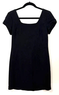 Amanda Smith Petite Dresses Size 4P Black Polyester Short Sleeve Lined Dress - Image 1 of 4