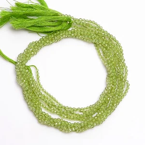 100% Natural Peridot Gemstone Round Micro Faceted Beads 2.5 mm Strand 12.5" XY52 - Picture 1 of 2