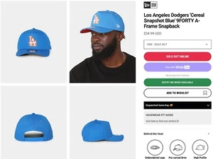 Los Angeles Dodgers Cereal Snapshot Blue New Era Snapback Hat SOLD OUT - Picture 1 of 10