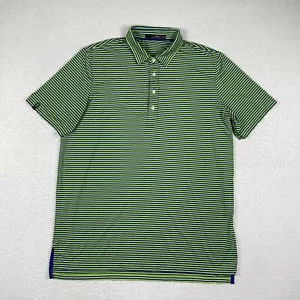 RLX Ralph Lauren Poloshirt Herren XL grün blau gestreift Golf Urlaub Reise Arbeit - Bild 1 von 10