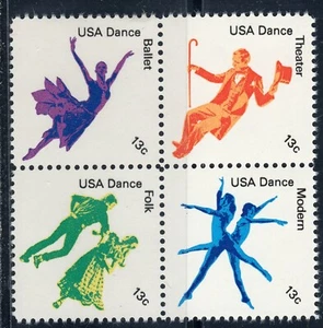 American Dance Se-Tenant #1752a - Picture 1 of 2