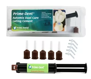 Prime-Dent Doble Cura Automix Dental Luting Cemento 1 Jeringa Kit A2/Tono Natural - Imagen 1 de 1