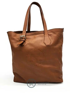 Limit Ed. Dunhill Chiltern Perforated Logo Tan Leather Travel Tote Shopper - Picture 1 of 12