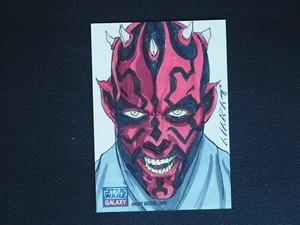 2011 Topps Star Wars Galaxy Darth Maul Sketch #1/1 MINT