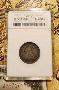 1875 s twenty cent piece Old Soap Box - Picture 1 of 12