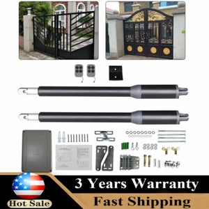 New Automatic Arm Dual Swing Gate Opener Heavy Duty Kit Electric Remote Control - Picture 1 of 18