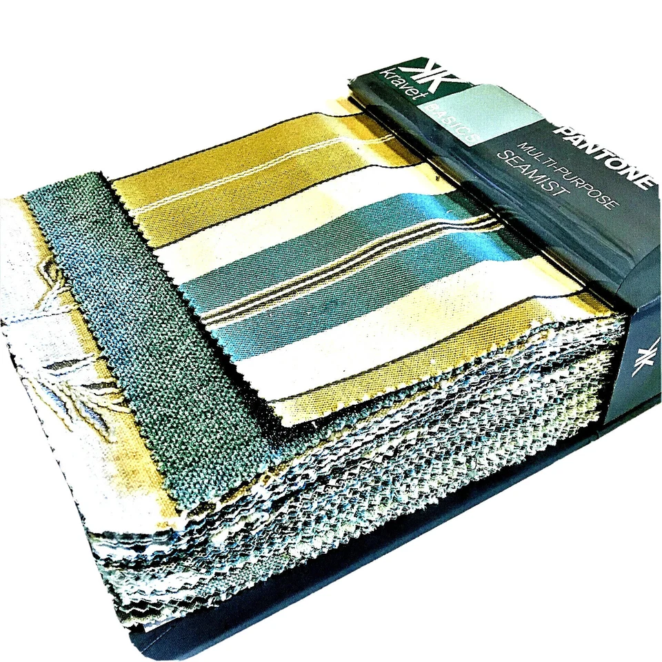 Kravet Basic Fabric Sample Book Floral Embroider Geometric Striped Multicolor   - Image 1 of 4