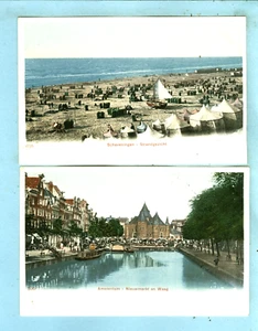 2 Vintage, Netherlands, "Scheveningen-Strandzegicht & Amsterdam-Nieuwmarkt.."... - Picture 1 of 2