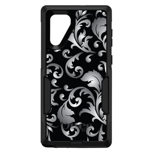 OtterBox Commuter for Galaxy Note 4 8 9 10 + Silver Black White Floral - Picture 1 of 31