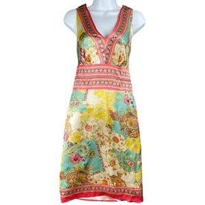 Nicole Miller Dress Womens Size 4 Silk Pastel Art to Wear Wedding Party Romantic - Picture 1 of 13