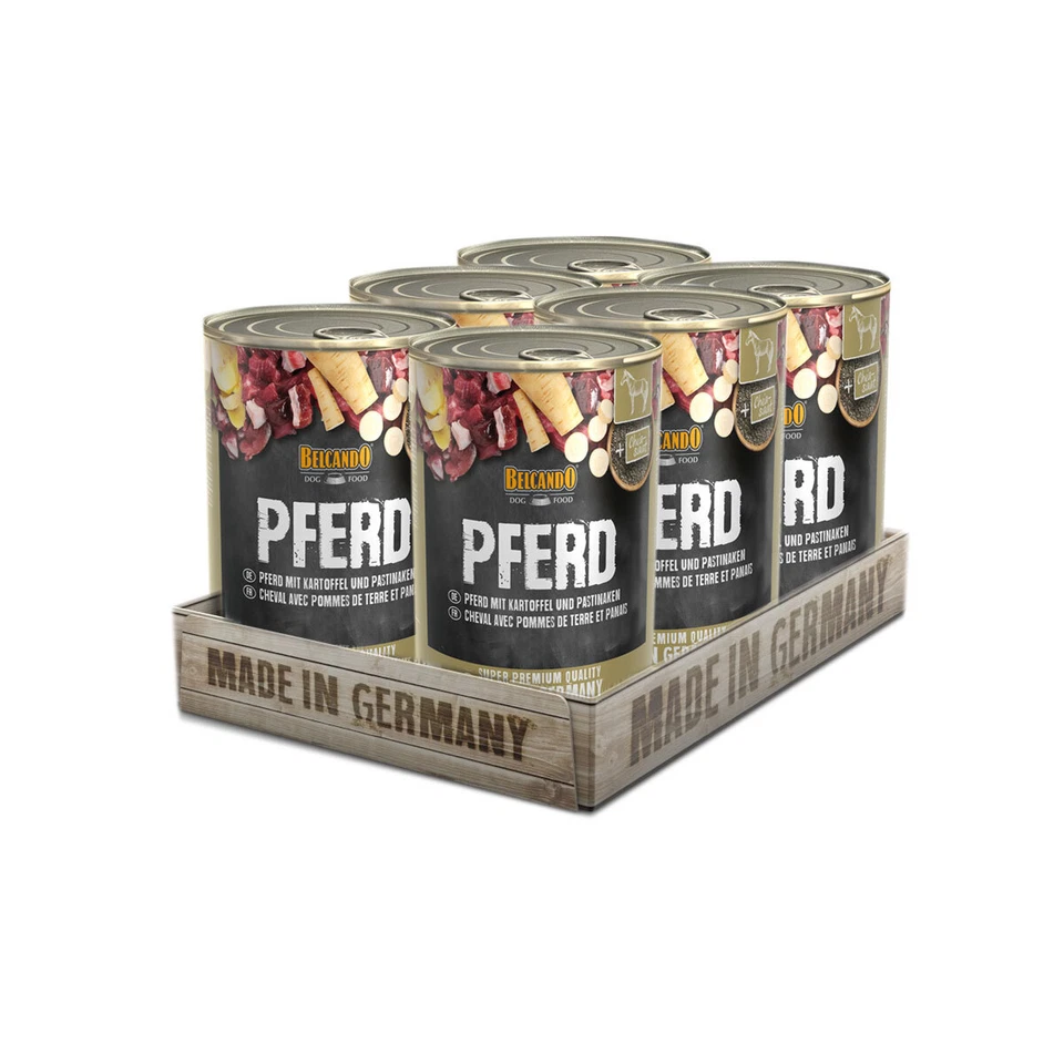 Belcando Pferd mit Kartoffel und Pastinake Hundefutter Nassfutter | 6 x 400 g  - Bild 1 von 1