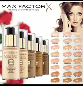 MAX FACTOR Facefinity 3 in 1 All Day Flawless liquid New Foundation 30ml SPF20 - Picture 1 of 7