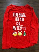 Childrens Place  Christmas Shirt Santa Did You Get My Text Sz S 5/6 Used