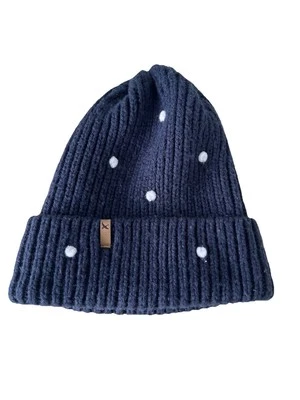 Eddie Bauer Blue with White Polka Dot Beanie/Toque Adult One Size Foto 1 de 4
