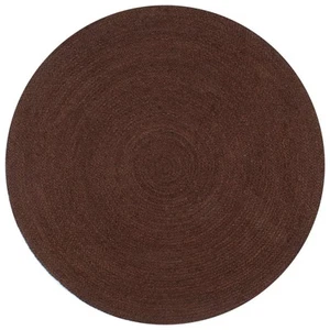 Handmade Rug Jute Round 90cm Brown Home Room Floor Protector Carpet vidaXL - Picture 1 of 5