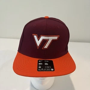 NWT Virginia Tech Nike Pro Cap Snap Back Hat M/L Team Issued Colorblock - Picture 1 of 7